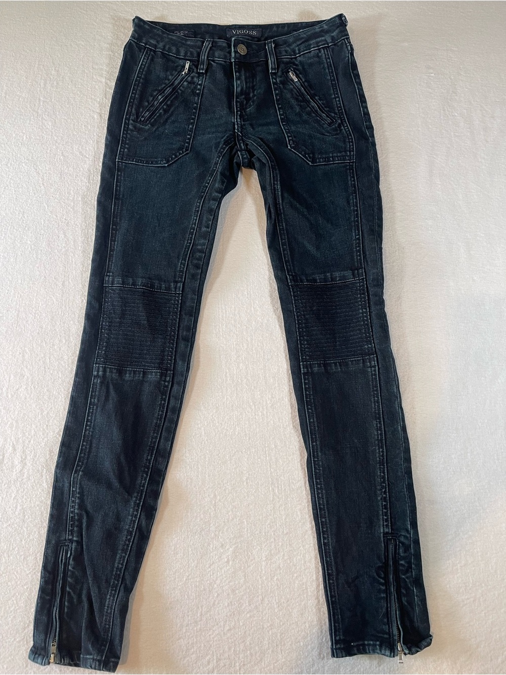 Vigoss The Motto Skinny Jeans Black Womens size 26x31
